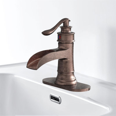 Heritage Falls Single-Handle Waterfall Bathroom Faucet - Complete With Pop-Up Drain & Deck Plate