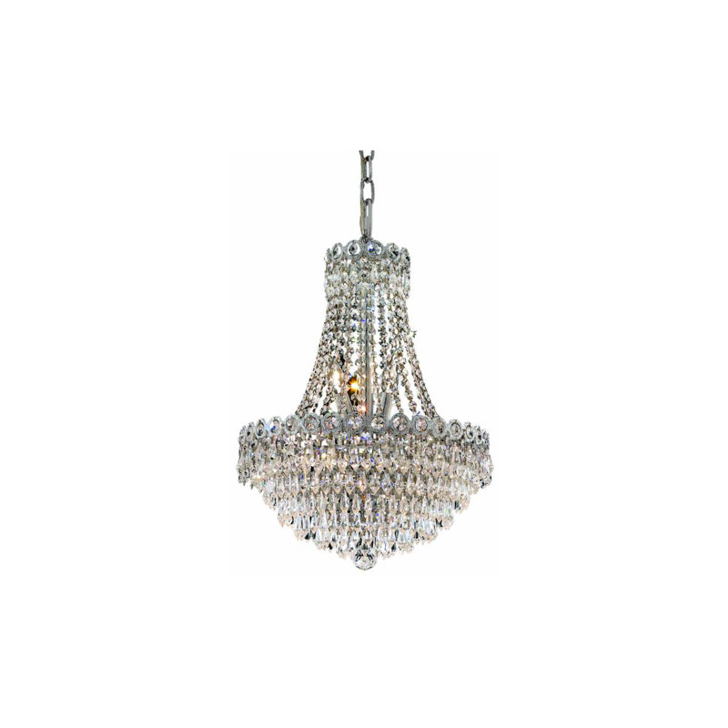 Lustre empire unique à 11 lumières Zoila, H 20 po x l 16 po x P 16 po, Chrome