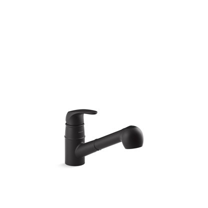 Valton Pull Out Single Handle Kitchen Faucet with MasterClean and Side Spray