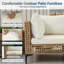 Ensemble de canapé modulaire d'extérieur 7 pièces, meubles de patio en rotin et osier Boho-516290136