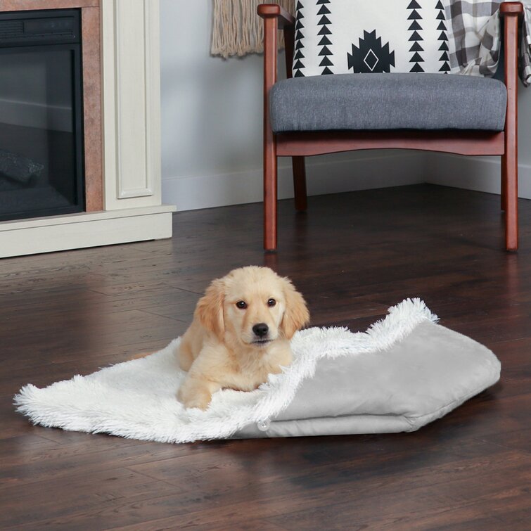 FurHaven Self-Warming Convertible Cuddle Pet Bed & Mat - Spruce, Small