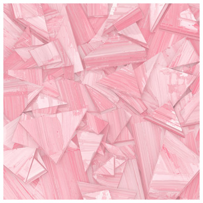 Pink Geometric Triangles Double Sided Throw Pillows