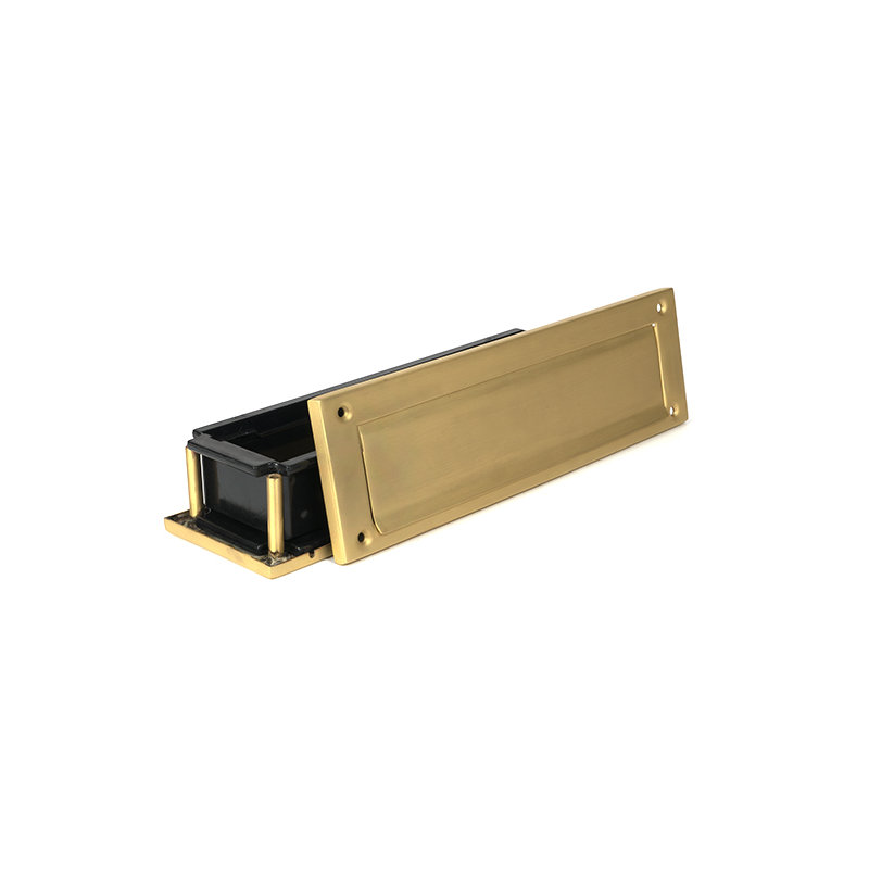 Traditional Satin Brass Letter Plate