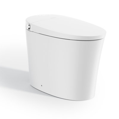 Smart Bidet Toilet Auto Open & Close, Auto Flush, Foot Sensor, Cleaning Foam Dispenser, Heated Seat, Blackout Flushing And Ada Chair Height