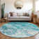 Machine Washable Indoor/Outdoor Cinead ACN1705 Teal Rug