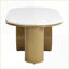 Table basse ovale moderne avec pieds dorés - rangement compact pour le salon, assemblage facile-302806194-302806195