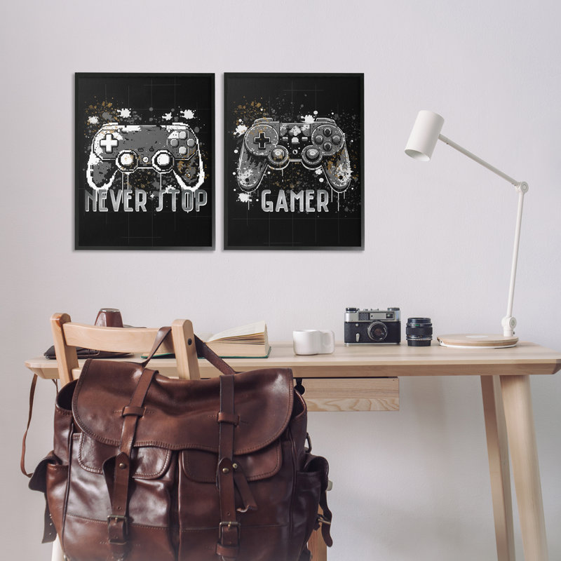 Ensemble de giclée encadrée moderne 2 pièces, par Kim Allen, H 20 po x l 16 po, Giclée encadrée noir minuit