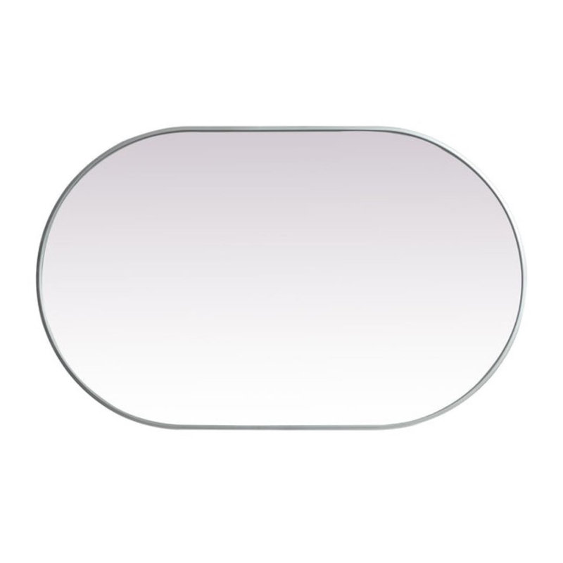 Elington Metal Oval Mirror, Silver, 48"  x 30" 