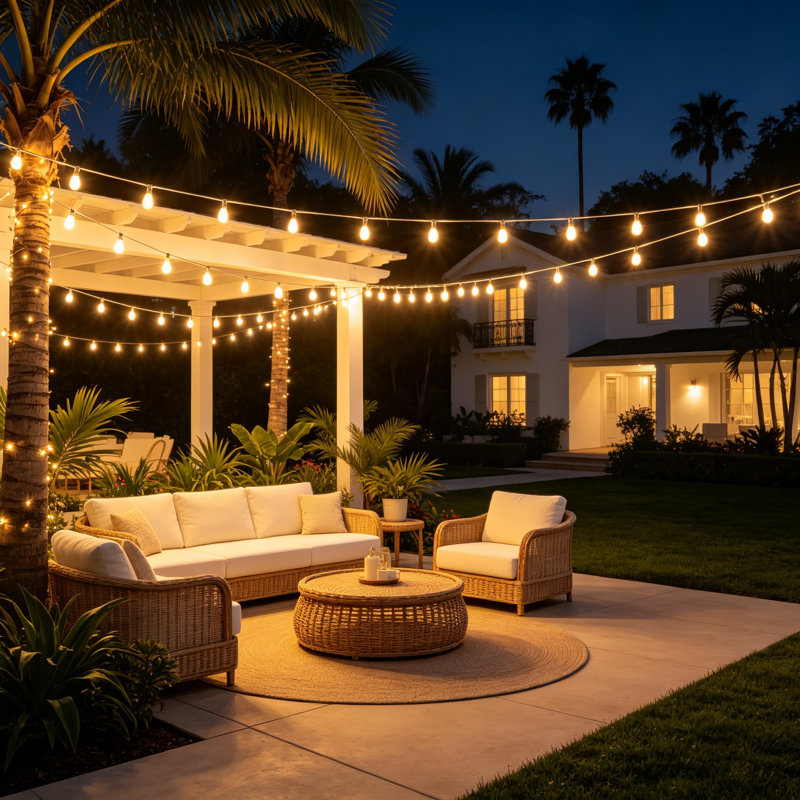 96FT White LED String Lights Outdoor, 32 Shatterproof Bulbs For Patio