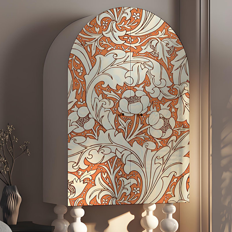 Armoire de rangement en bois massif de style français, Ivoire blanc