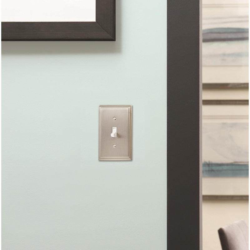 Mulholland 1-Gang Toggle Light Switch Wall Plate, Satin Nickel