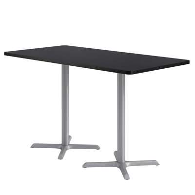 KFI Studios Proof 36" x 72" Rectangle Pedestal Table X-Base