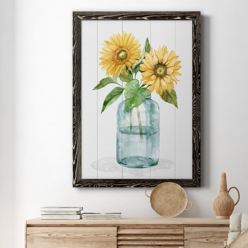 Sunny Day I - cadre photo, impression sur toile, H 20 po x l 17 po x P 1 po, Toile avec cadre noir