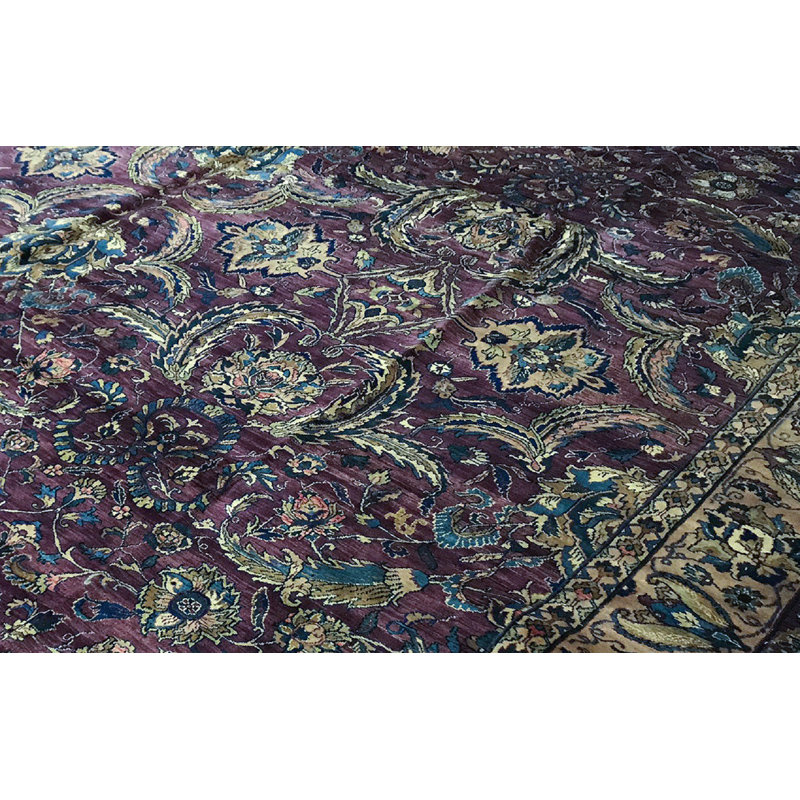Maharaja Wool Oriental Area Rug in Purple/Brown