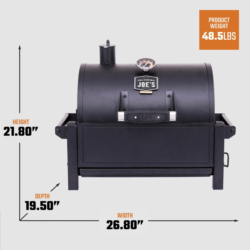 Barbecue portatif au charbon Rambler avec surface de cuisson noire de 218 po²