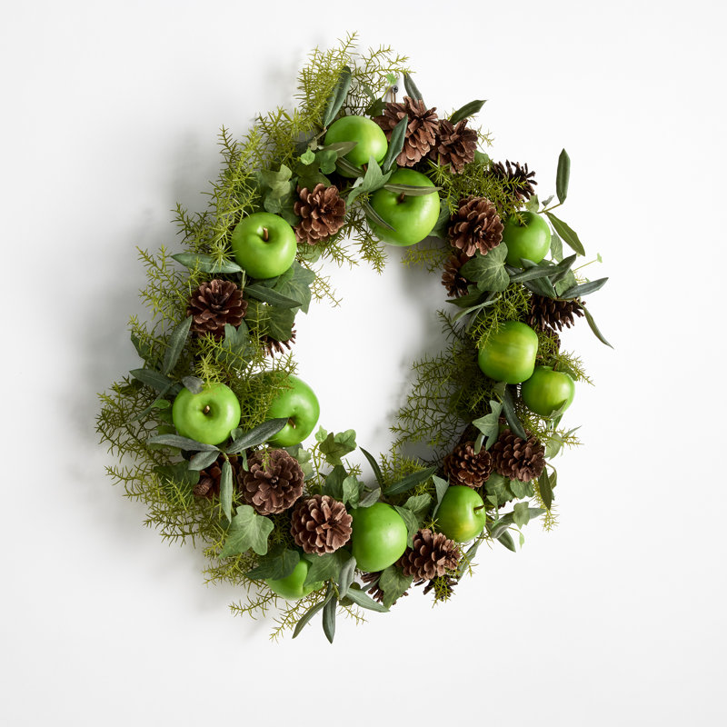 Apple & Mixed Botanicals Wreath 24"