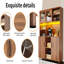 185 cm H Glass Kitchen Pantry