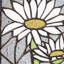 Panneau de vitrail en forme de marguerite 11,25 po H Tiffany