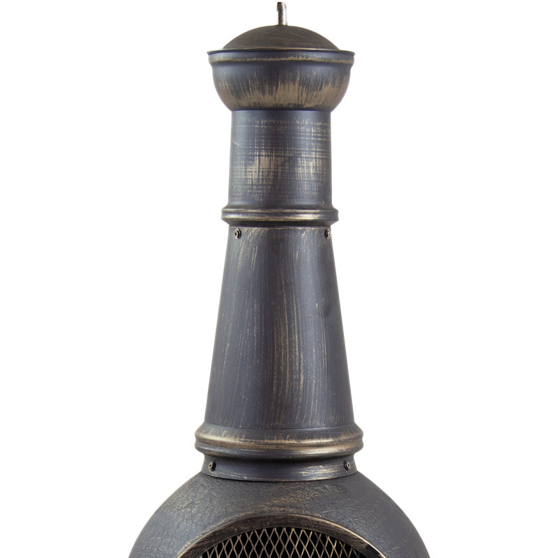 Round Steel Smokeless Chimnea