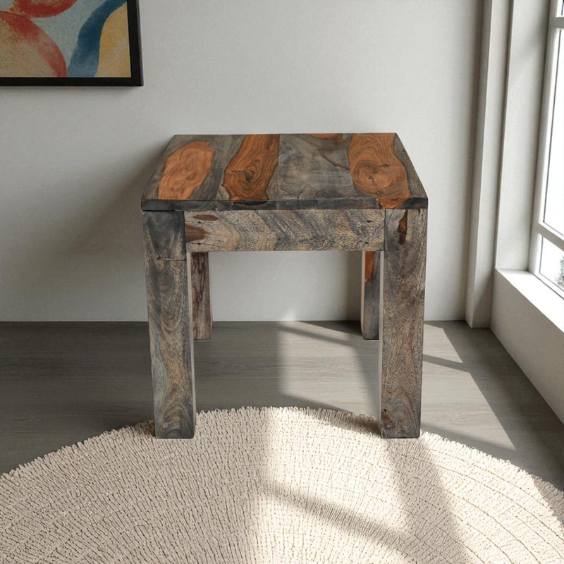 Goa Cube Solid Wood End Table