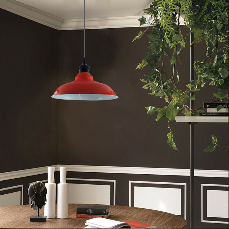 Neshev 1 - Light Black Dome Pendant, Red
