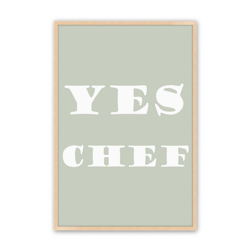 Oui, chef II, Blanc opaque, H 17 po x l 13 po