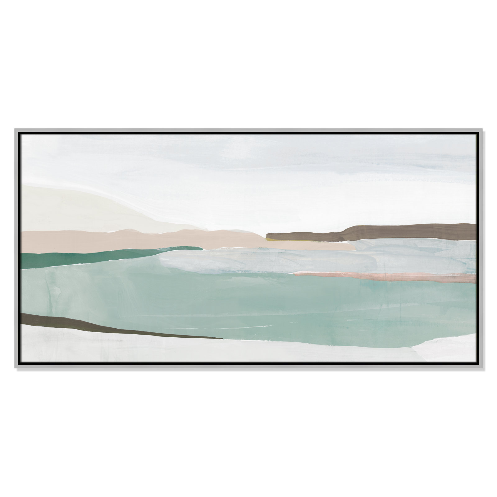 Kerala "Sole of the Land II" Print, 25.5" H x 49.5" W x 2" D, Silver