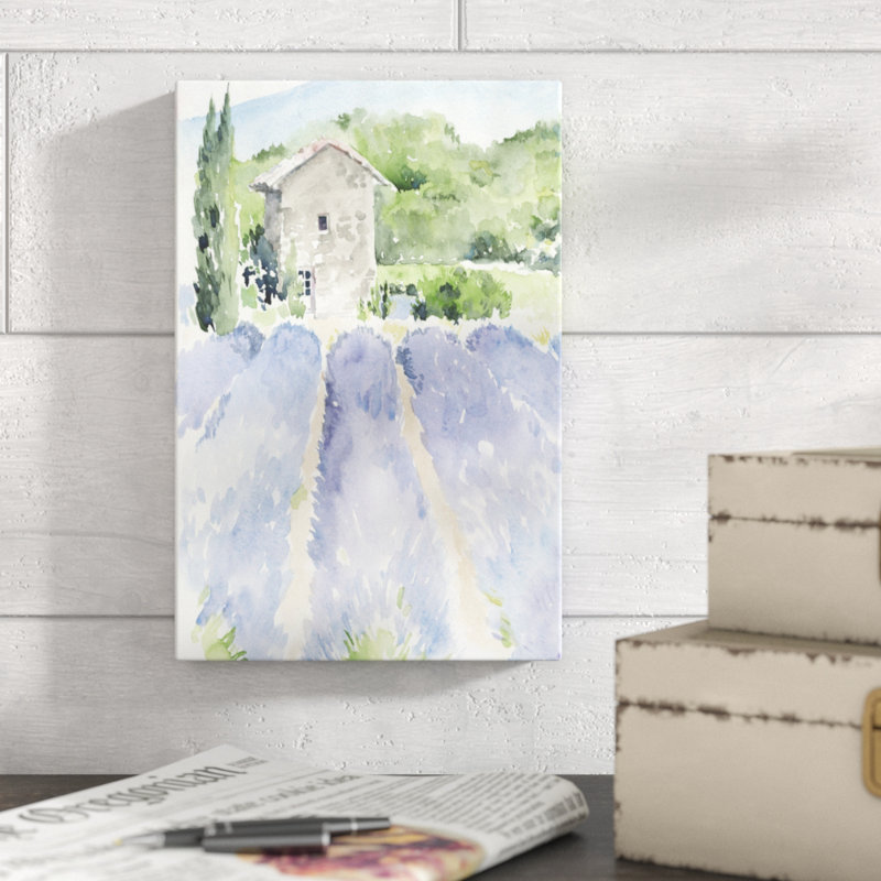 Lavender Fields I by Jennifer Paxton Parker - Painting Print, Wrapped Canvas, 30cm H x 20cm W