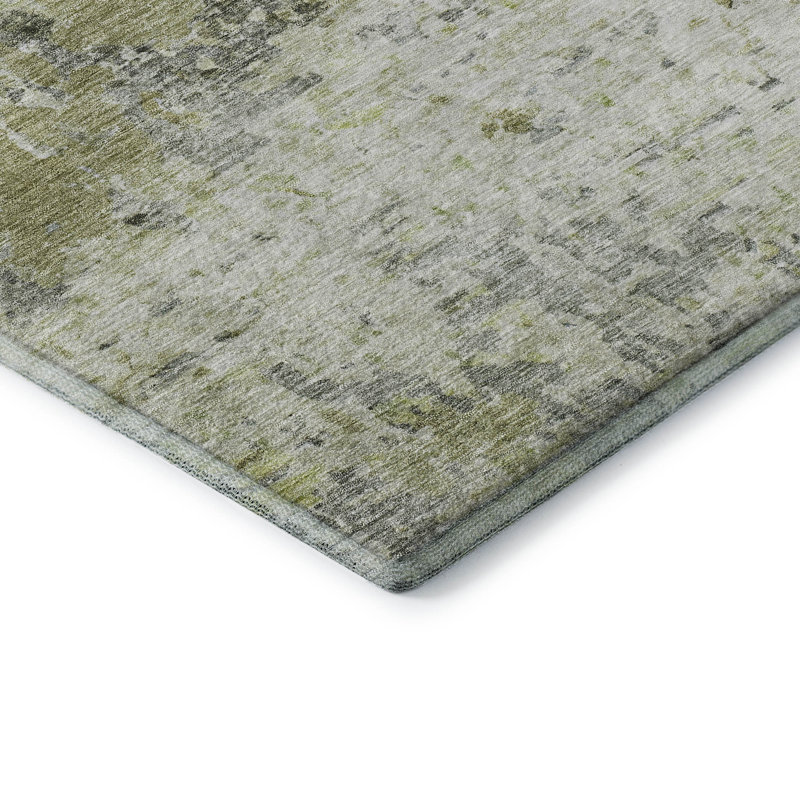 Premium Machine Washable Ducote AMF1129 Modern Rug, Round 8'