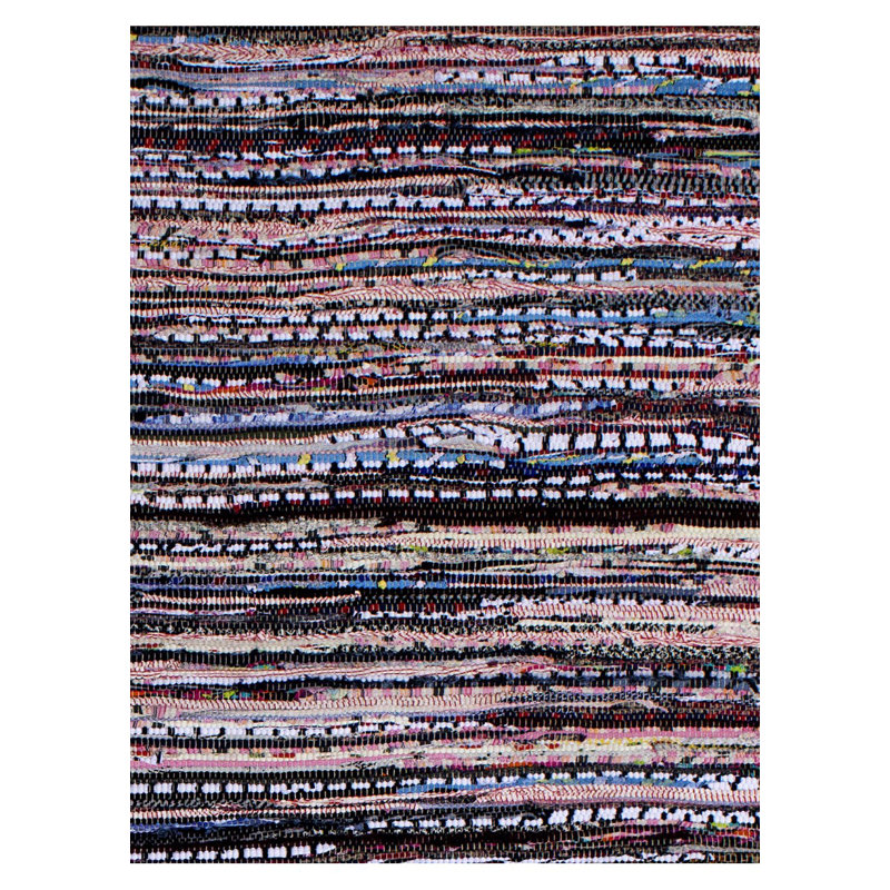 Shelbyville Striped Cotton Hand Woven Area Rug, Rectangle 200 x 300cm