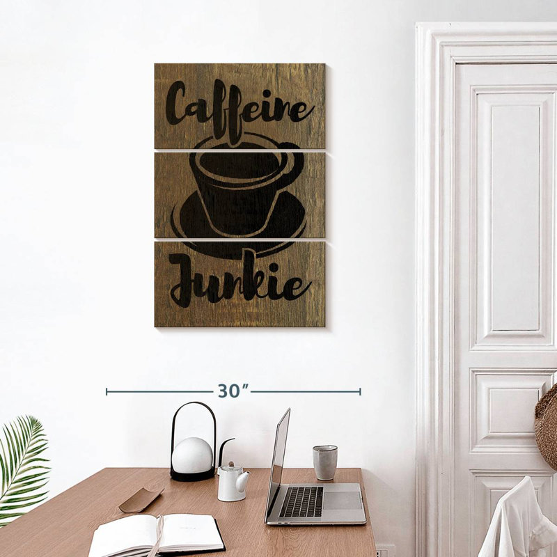 Tergel Coffee Junkie Typography, 32" H x 20" W