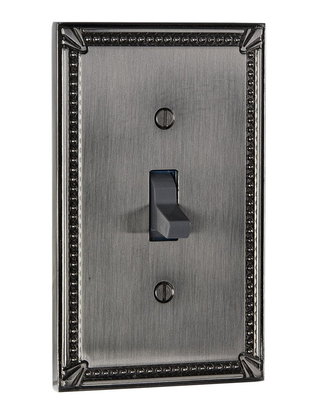 1-Gang Toggle Light Switch Wall Plate, Brushed Nickel