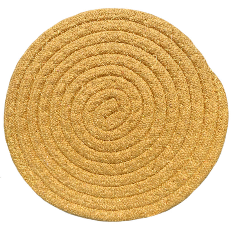 Polyester Round 1 Piece Trivet, Gold