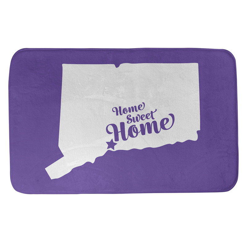 Tapis pour salle de bain new refuge home, l 17 po x L 21 po, Mauve