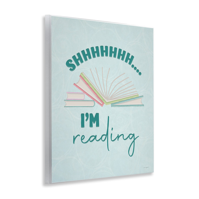 Plaque murale Shhh I'm Reading, design par Seven Trees Design