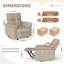 Fauteuil inclinable Zero Wall, fauteuil moderne en tissu de velours flocon de neige pour la maison