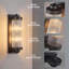Appliques murales modernes avec appliques de salle de bain en cristal de cristal transparent E12-401213857-401213856