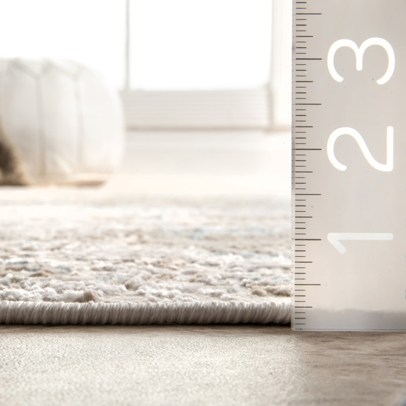 Tapis oriental argenté Andrus, Rectangle 3 pi x 5 pi