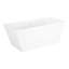 Baignoire de trempage rectangulaire en acrylique 67 "avec drain intégré, trop-plein et robinet Hibiscus
