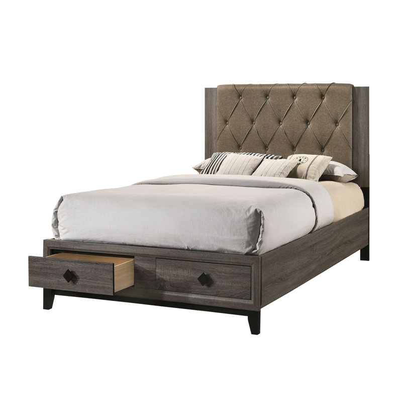 Lit plateforme tapissier avec rangement Elco, Très grand lit Eastern