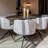 Console Table Oval Metal Base Dining Table