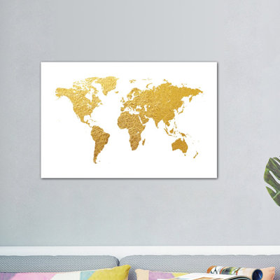 «Gold Foil On White» par Michael Tompsett, impression sur toile tendue