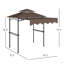 Abri de jardin extérieur 8 pi x 5 pi avec auvent latéral-123312065