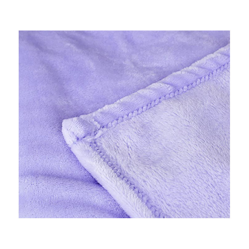  Jeté en polyester de luxe, Mauve, L 50 po x L 60 po