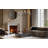Beveled Curved Cast Stone Fireplace Surround with Beveled Hearth-103565014-103565012