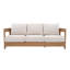 Ensemble de conversation d'extérieur en bois 3 pièces avec coussins-303421797