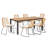 Benkert 6 - Person Metal Patio Dining Set with Extendable Rectangular Table , Cushions Included