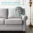 Grey Fabric With Storage And Strong Metal Frame High Foam In