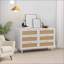 51.18"6-Drawers Rattan Storage Cabinet Rattan Drawer