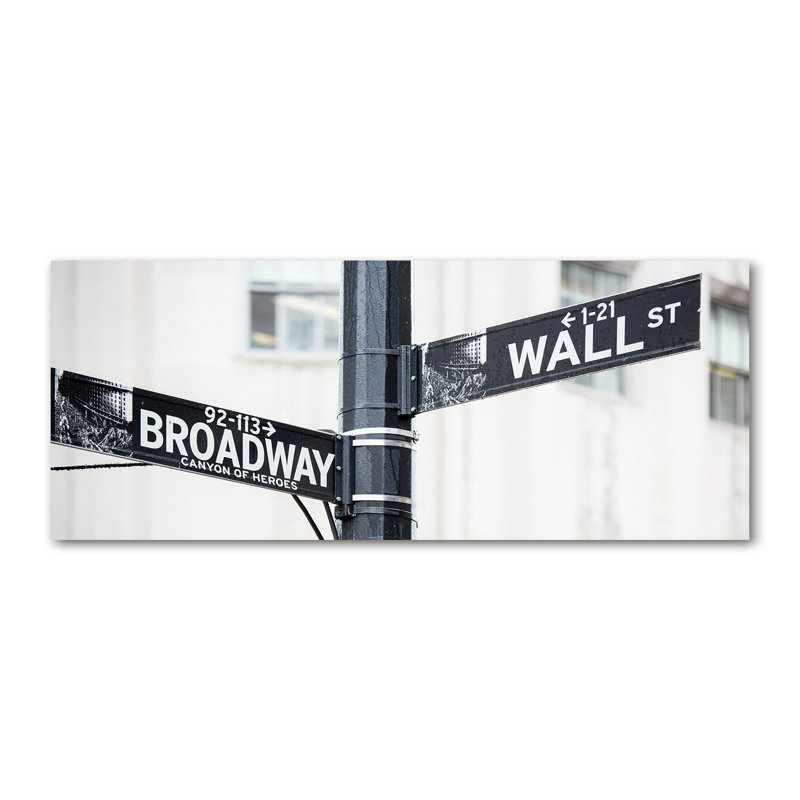Wall Street Sign - Wrapped Canvas Print